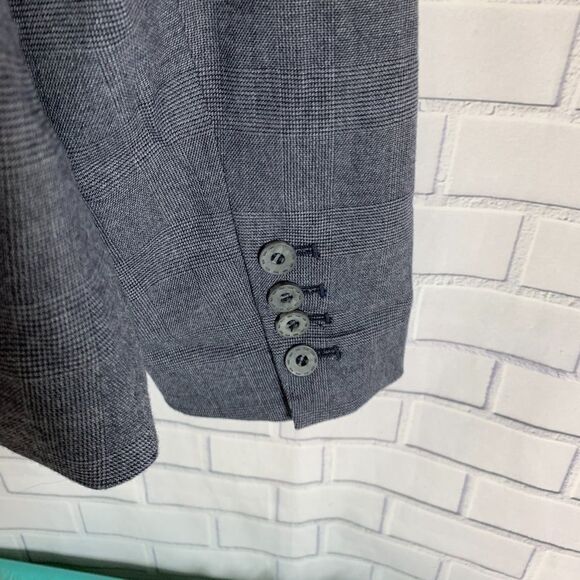 Lane Bryant Grey Plaid Two Button Blazer S… - Picture 5 of 5